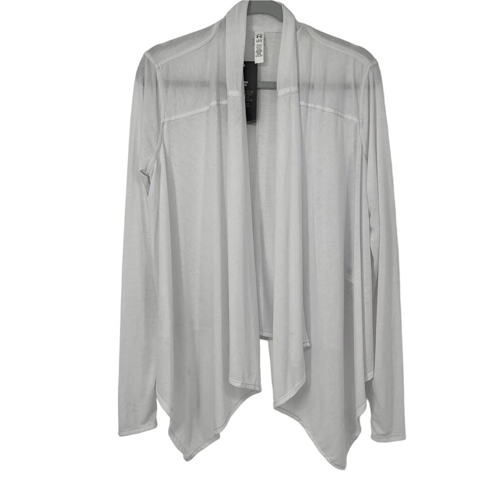 UNDER ARMOUR White Loose Fit Cardigan Large